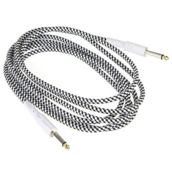 Electric Guitar Cable 6.35 / Microphone 5M Cord White