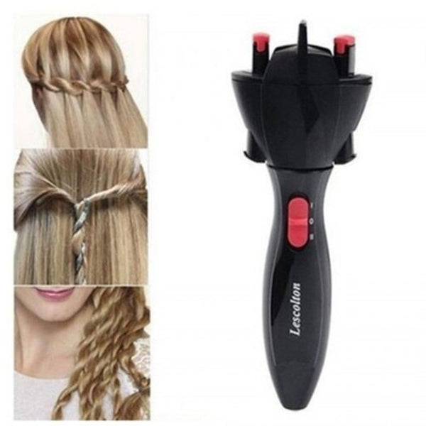 Electric Hair Braider Automatic Twist Knitting Device Machine Styling Tool Black