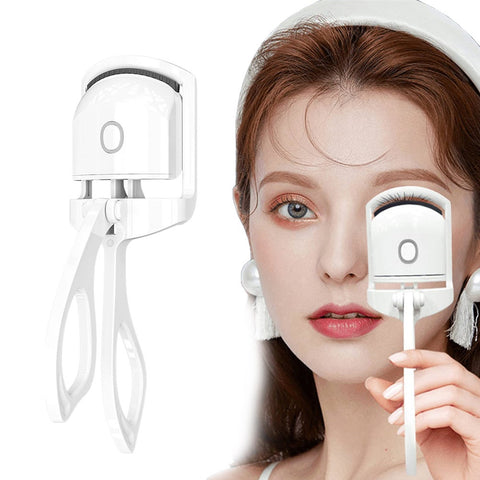 Electric Heated Curling Eyelash Tool Curler Usb Rechargeable 2 Temperatures Heating