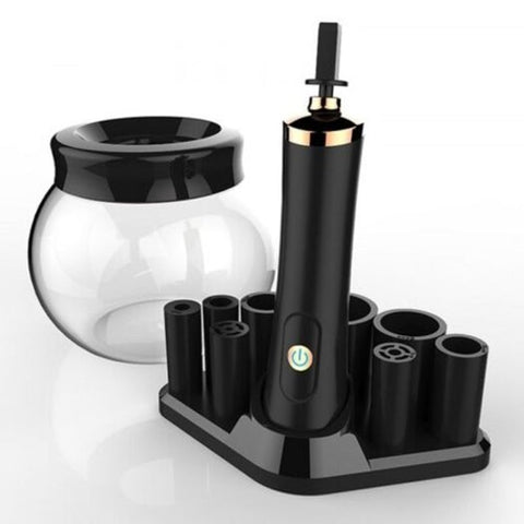 Electric Makeup Brush Cleaner Dryer Set Black Brush Cleaners