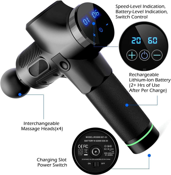 Handheld Massagers Electric Muscle Black Gun
