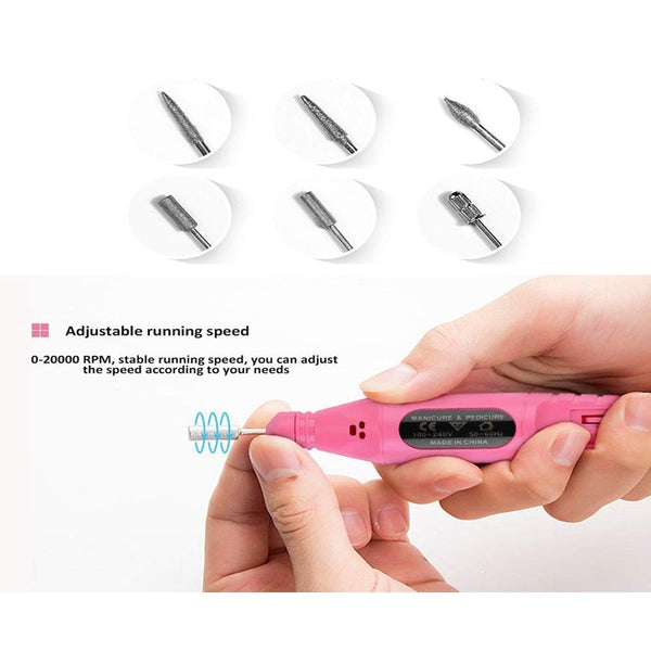 Electric Nail Files Professional Nails Drill Kit For Acrylic Gel Portable Speed Manicure Pedicure Polishi Electric Files & Tools