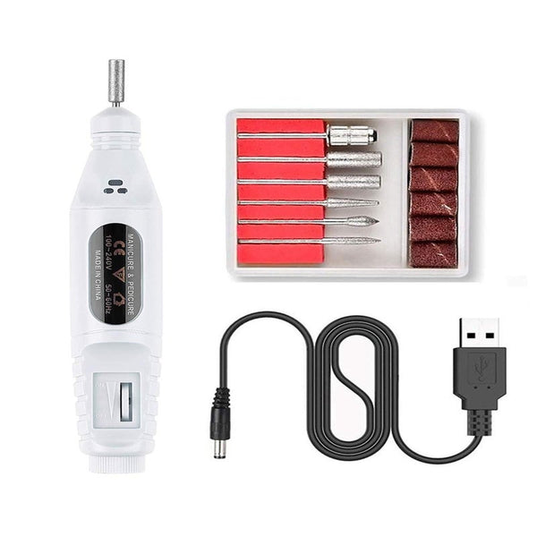Electric Nail Files Professional Nails Drill Kit For Acrylic Gel Portable Adjustable Speed Manicure Pedicure Polishi