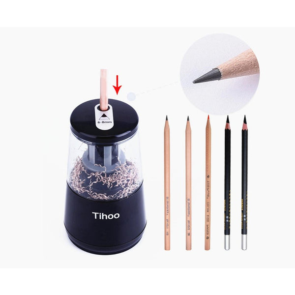 Electric Pencil Sharpener Sketch Writing Painting Black Pencil Sharpeners
