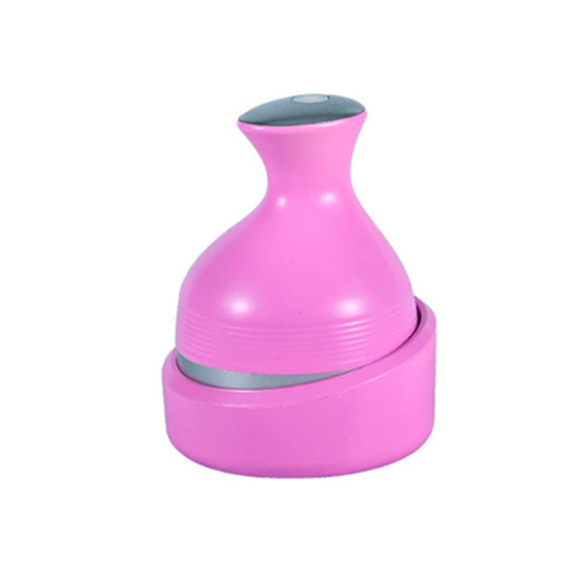 Electric Scalp Head Massager Waterproof With 4 Heads For Hair Growth Stress Release Pink Massagers