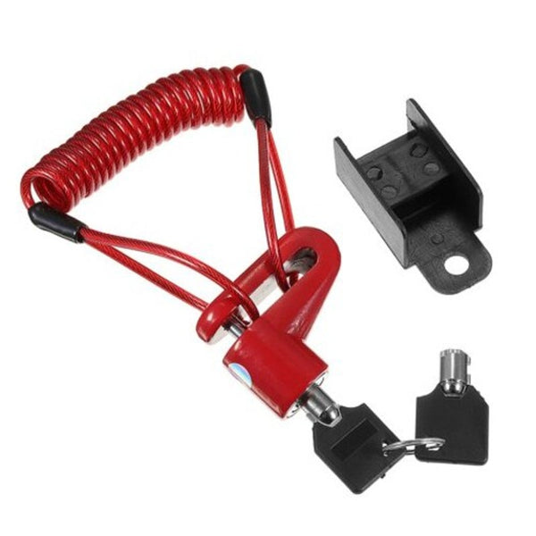 Electric Scooter Anti Theft Disc Brakes Lock With Steel Wire For Xiaomi M365 Red Accessories Parts