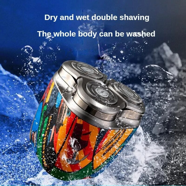 Electric Shaver Rechargeable Razor Mini Waterproof Shaving Machine For Men 3 Head Pocket Size Washable Beard Usb