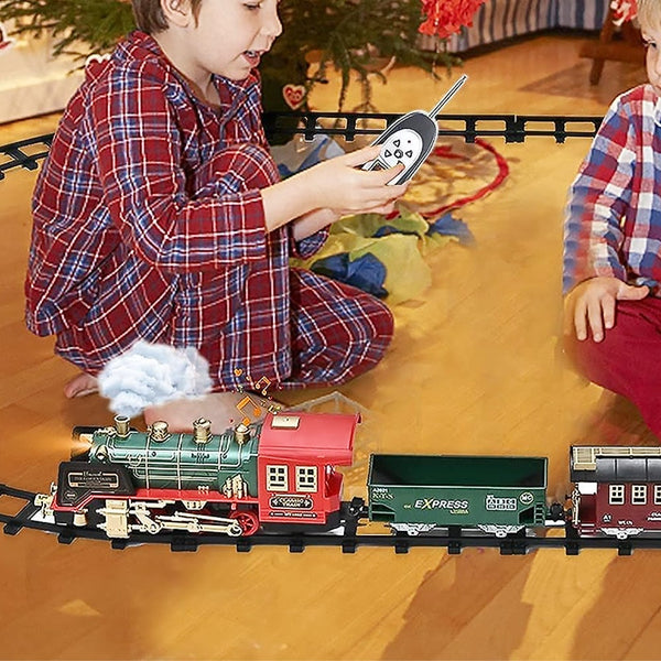 Electric Steam Train Set With Sound And Light Christmas Toys Birthday Toy Trains