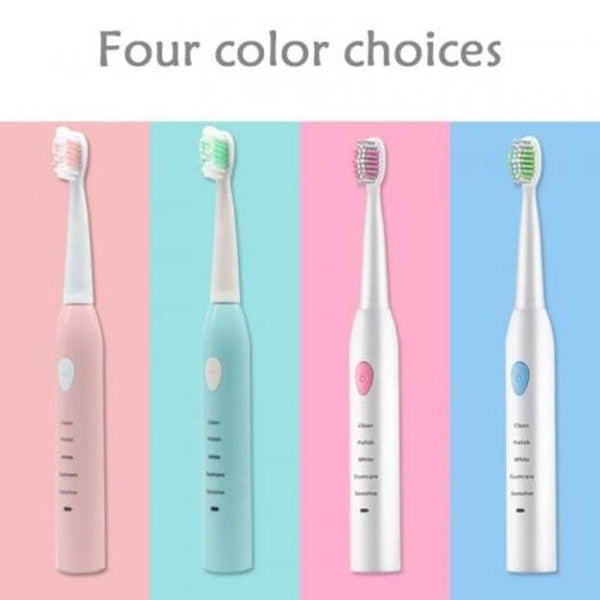 Electric Toothbrush Rechargeable Sonic Ultrasonic Toothbrushes Kids Brush Pink