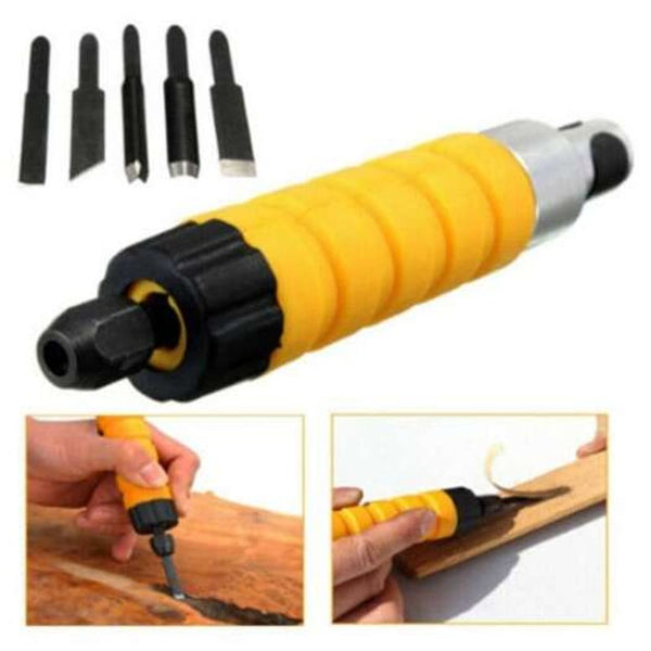 Electric Wood Gravers Carving Knife Woodworking Pen Hand Tool Set Sun Yellow
