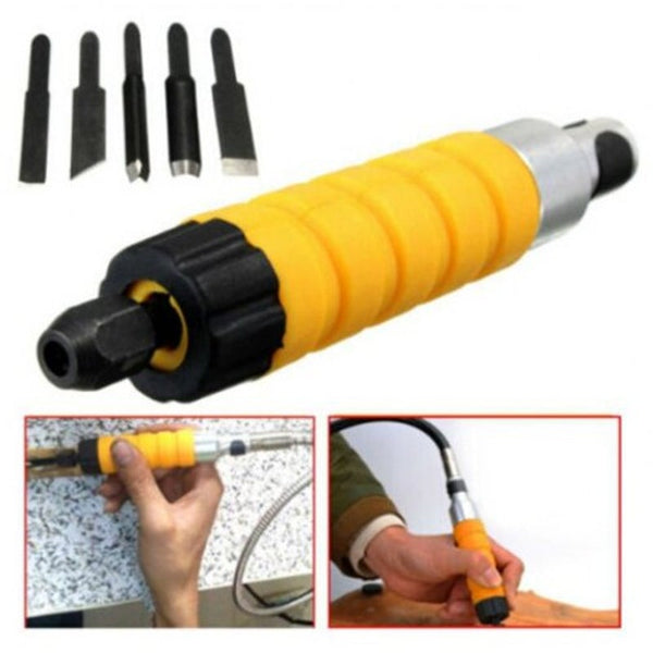 Electric Wood Gravers Carving Knife Woodworking Pen Hand Tool Set Sun Yellow