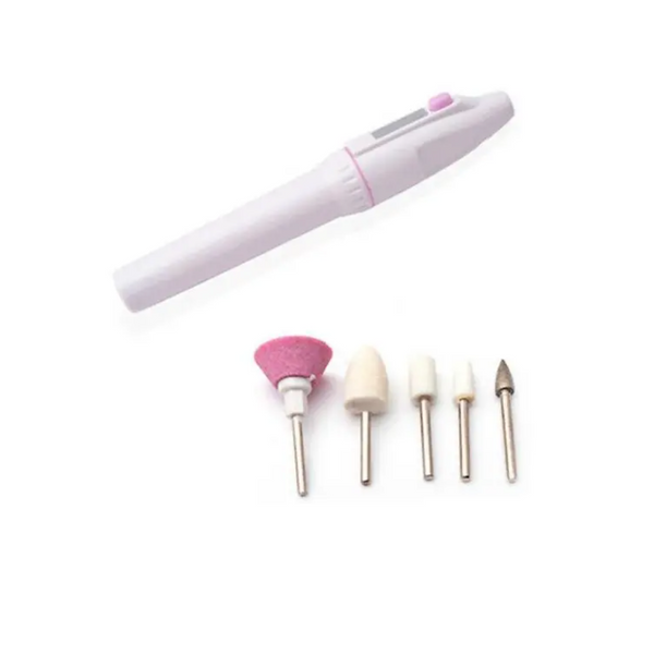 Electric 5 In 1 Nail Decorator Polishing Shaping Manicure Set White Electric Files & Tools
