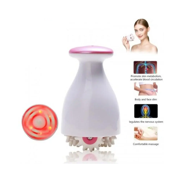 Electric Beauty Face Body Slim Device Vibration And Heat Therapy Fat Burning Machine Pink