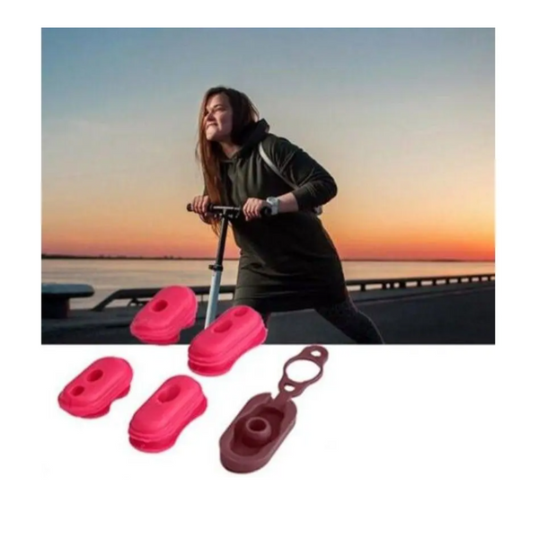 Electric Charging Port Cover Dust Plug Scooter Parts Silicone Case For Xiaomi M365 Rose Red
