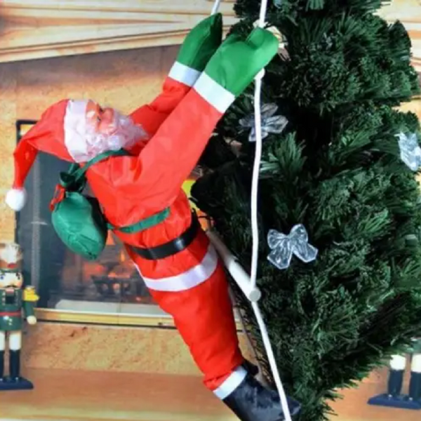 Electric Climbing Ladder Santa Claus Christmas Ornament Xmas Party Diy