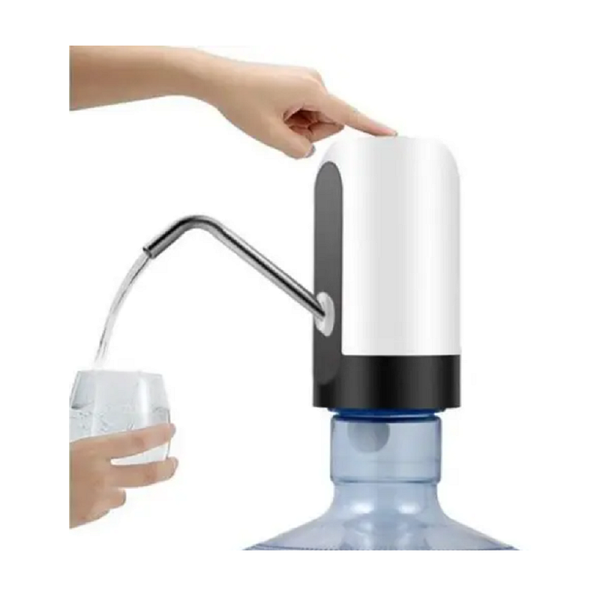 Electric Drinking Water Button Press Pump Bottled Dispenser Supply Device White