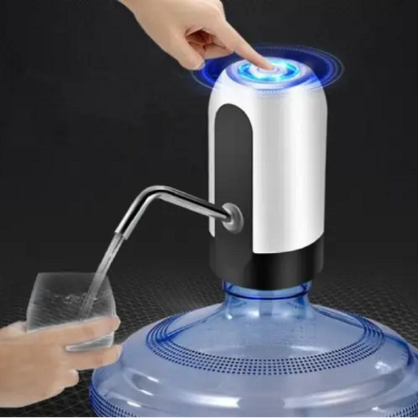 Electric Drinking Water Button Press Pump Bottled Dispenser Supply Device White
