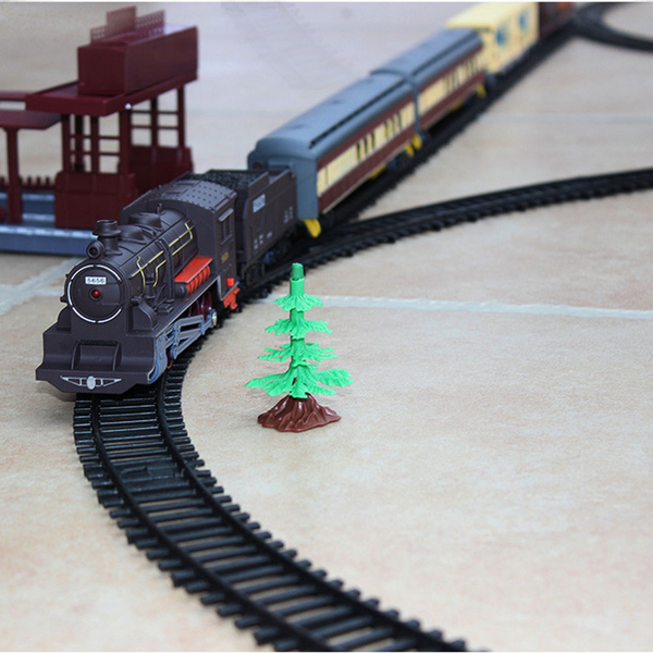Electric Large Classic Train Set Rail Vehicle Kids Toy Track Battery Operated Toy Trains