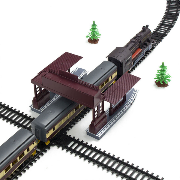 Electric Large Classic Train Set Rail Vehicle Kids Toy Track Battery Operated Toy Trains