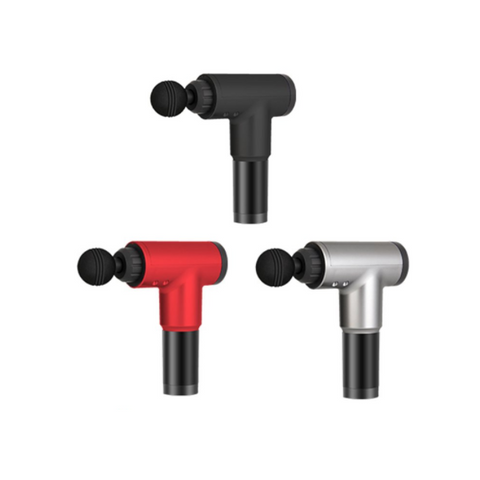 Electric Massage Gun 4 Heads 2500Mah Vibration Muscle Therapy 3600R / Min Silver Massagers