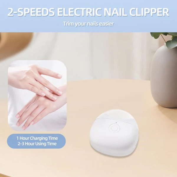 Electric Nail Clipper Automatic With 2 Speeds & Led Light Rechargeable Via Usb For Children And Adults Manicure & Pedicure Tools & Kits