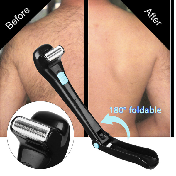 Electric Back Hair Shaver Foldable Trimmer Body Men's Shaving Groomer