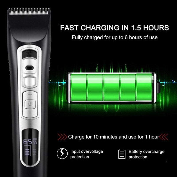 Electric Shavers Hair Trimmer Clipper Self Cut Personal Haircutting Kit Lcd Display Usb Charging Cutter For Adult Children Home Use Salon Barber Low Nois Pet Grooming