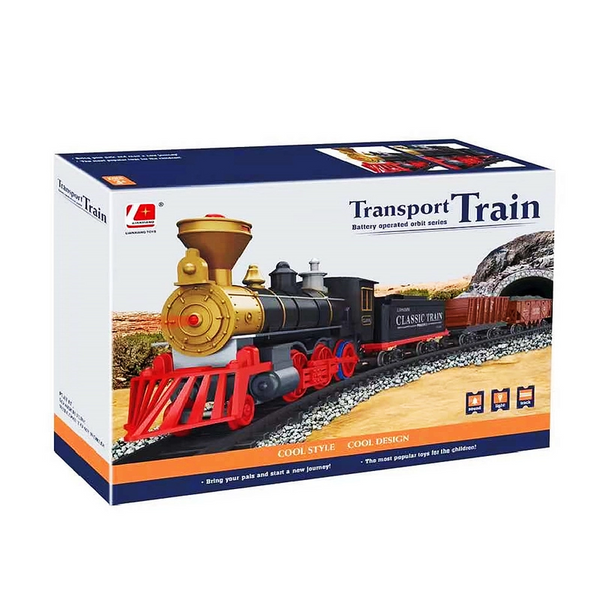 Electric Train Toy Car Set With Lights And Sounds Christmas Railway Model Educational Game Toys For Boy Children