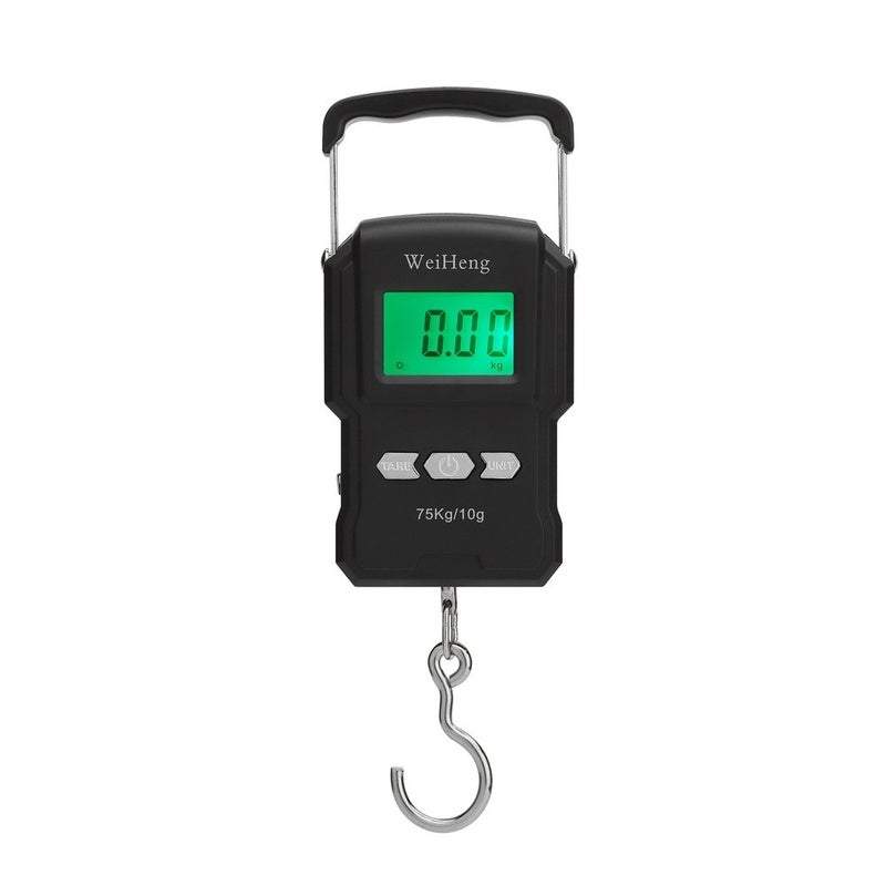 Electronic Weighing Scale Lcd Digital Display Hanging Hook With Measuring Tape Scales
