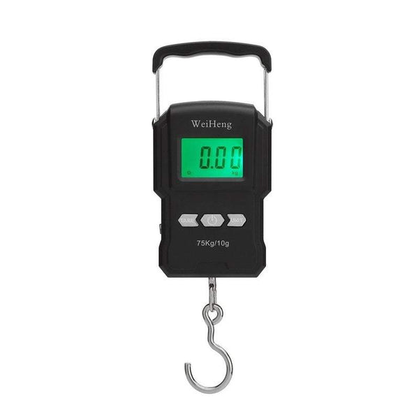 Electronic Weighing Scale Lcd Digital Display Hanging Hook With Measuring Tape Scales