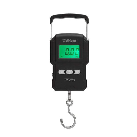 Electronic Weighing Scale Lcd Digital Display Hanging Hook With Measuring Tape Scales