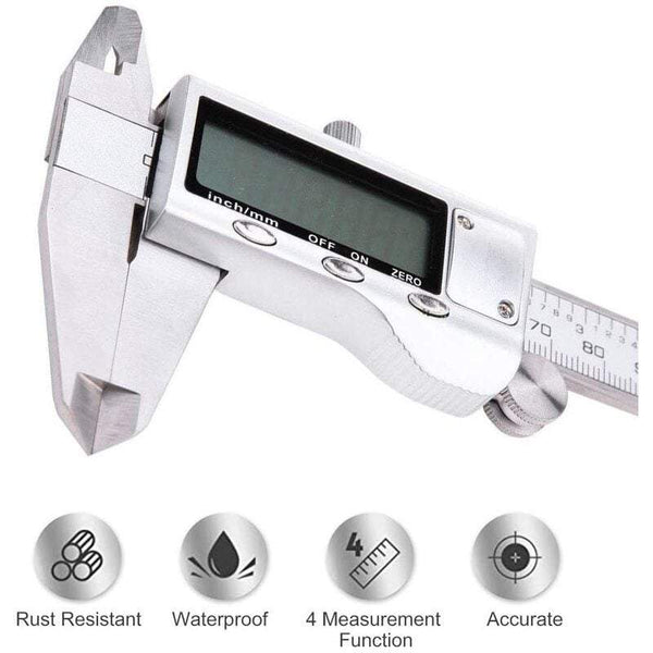 Vernier Calipers Electronic Digital Stainless Steel 6Inch / 150Mm High Precision Lcd Display