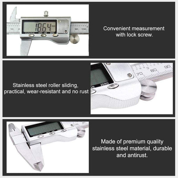 Electronic Digital Stainless Steel 6Inch / 150Mm High Precision Lcd Display Vernier Calipers