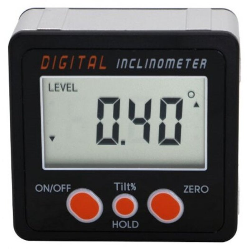 Enclose Electronic Protractor Inclinometer Bevel Box Angle Gauge Silver Protractors