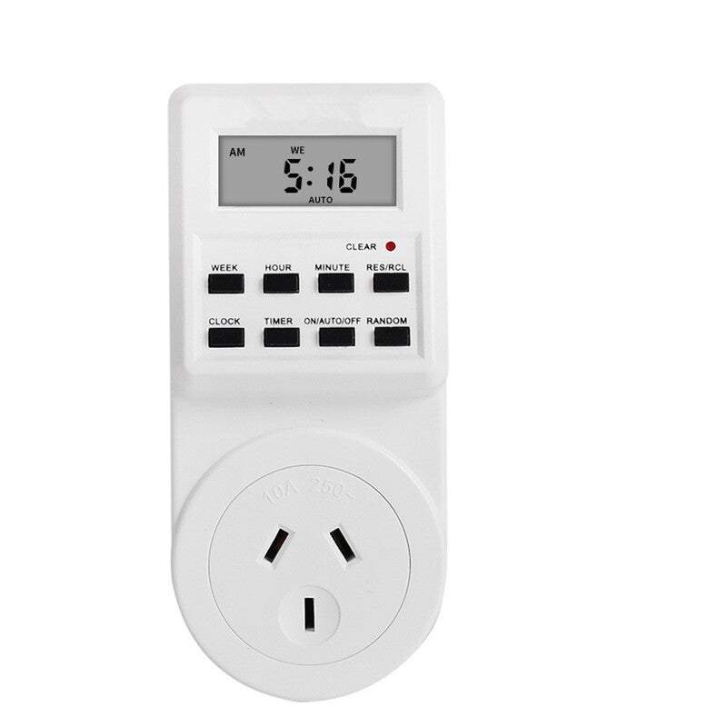 Kitchen Timers Electronic Control Switch Adapters Sockets Digital Small Screen Power Meter Outlet Programmable Setting For Electrical Switches & Dimme