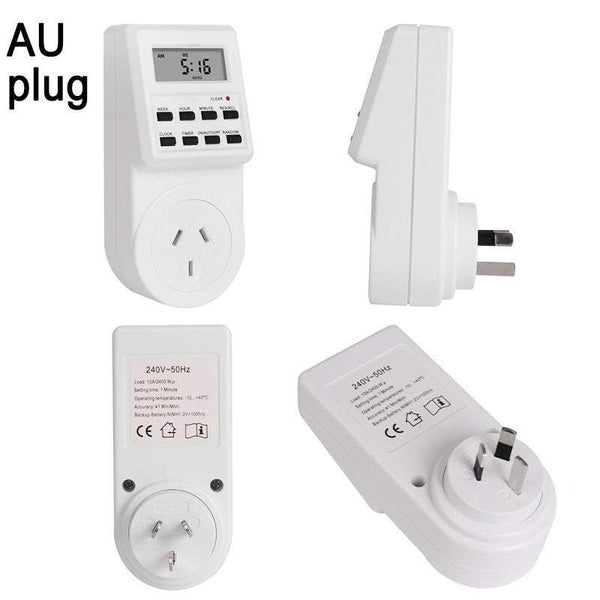 Kitchen Timers Electronic Control Switch Adapters Sockets Digital Small Screen Power Meter Outlet Programmable Setting For Electrical Switches & Dimme
