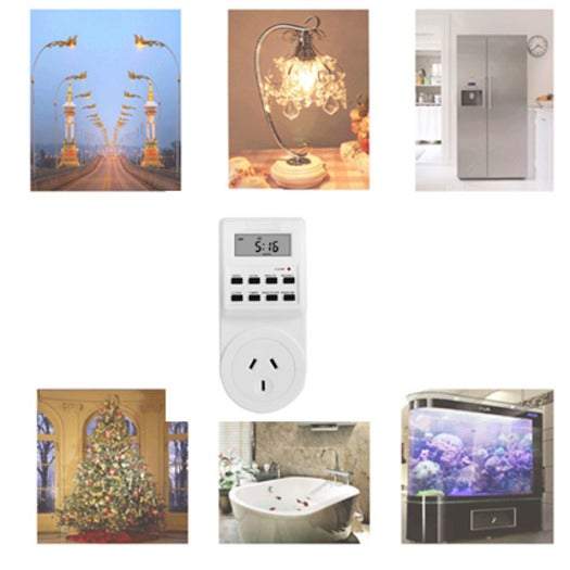 Kitchen Timers Electronic Control Switch Adapters Sockets Digital Small Screen Power Meter Outlet Programmable Setting For Electrical Switches & Dimme