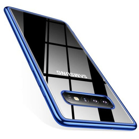 Electroplated Ultra Slim Tpu Gel Case For Samsung Galaxy S10 Blue
