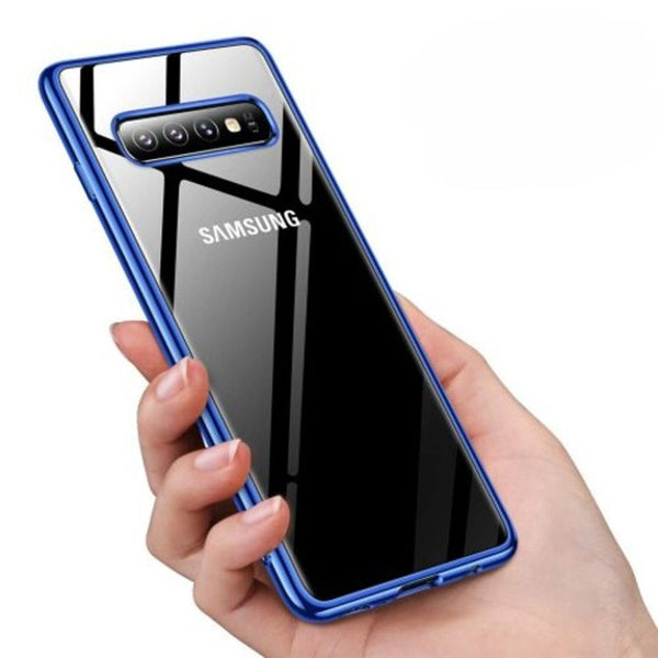 Electroplated Ultra Slim Tpu Gel Case For Samsung Galaxy S10 Blue