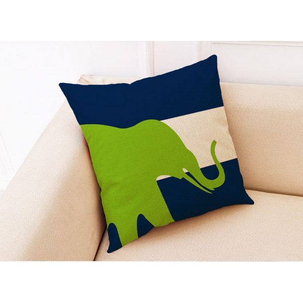 Elephant Shadow On Cotton Linen Pillow Cover Cushions & Decorative Pillows