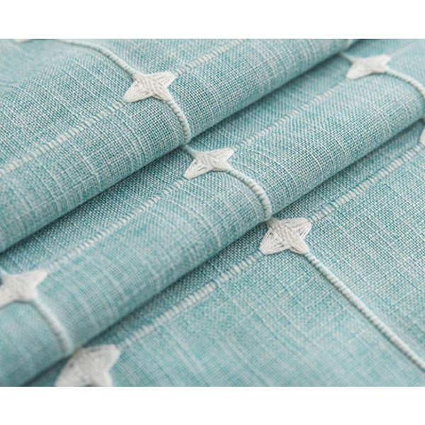 Embroidery Lattice Tassel Tablecloth Cotton Linen Washable Cover Green Table Cloths