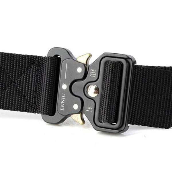 Multi Function Quick Release Military Style Shooters Nylon Tactical Belt With Metal Buckle Black