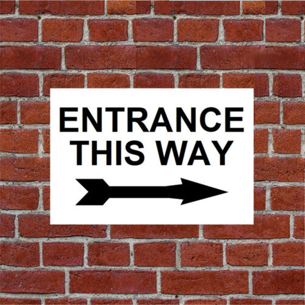Entrance This Way Left Right Arrow Pvc Signs Plaques & Signs