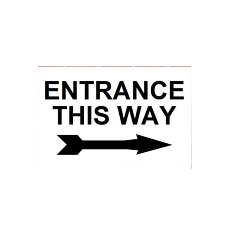 Entrance This Way Left Right Arrow Pvc Signs Plaques & Signs