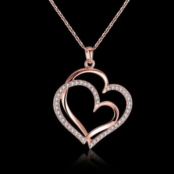 Veile Studios Environmental Protection Rose Gold Heart Pendant Necklace For Ladies Necklaces & Pendants