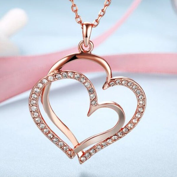 Veile Studios Environmental Protection Rose Gold Heart Pendant Necklace For Ladies Necklaces & Pendants
