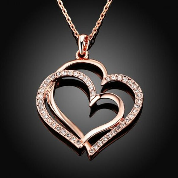 Veile Studios Environmental Protection Rose Gold Heart Pendant Necklace For Ladies Necklaces & Pendants