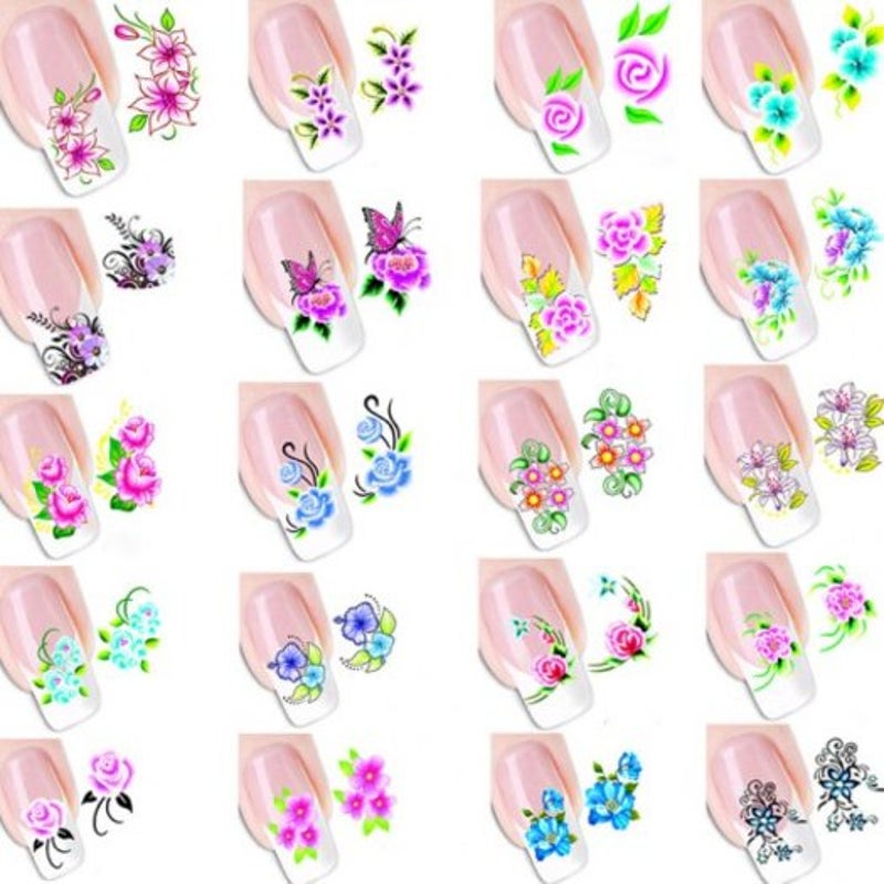 Environmental Resin Manicure Nail Sticker Decals 20Pcs