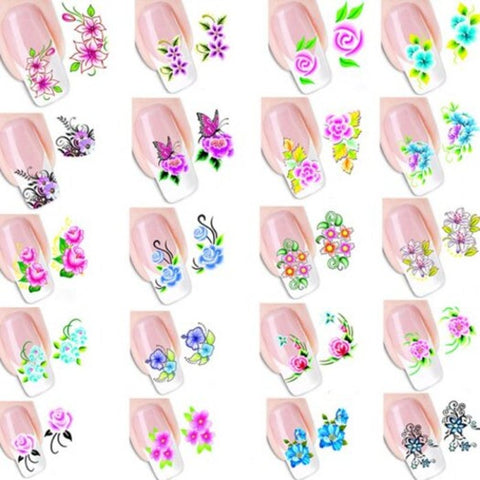 Environmental Resin Manicure Nail Sticker Decals 20Pcs