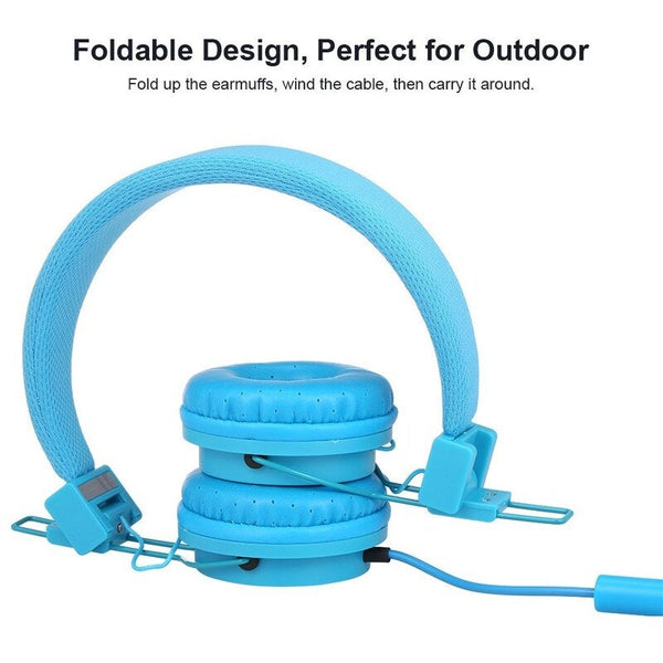 Ep05 Foldable Wired On Ear Headset With Mic Red Headsets